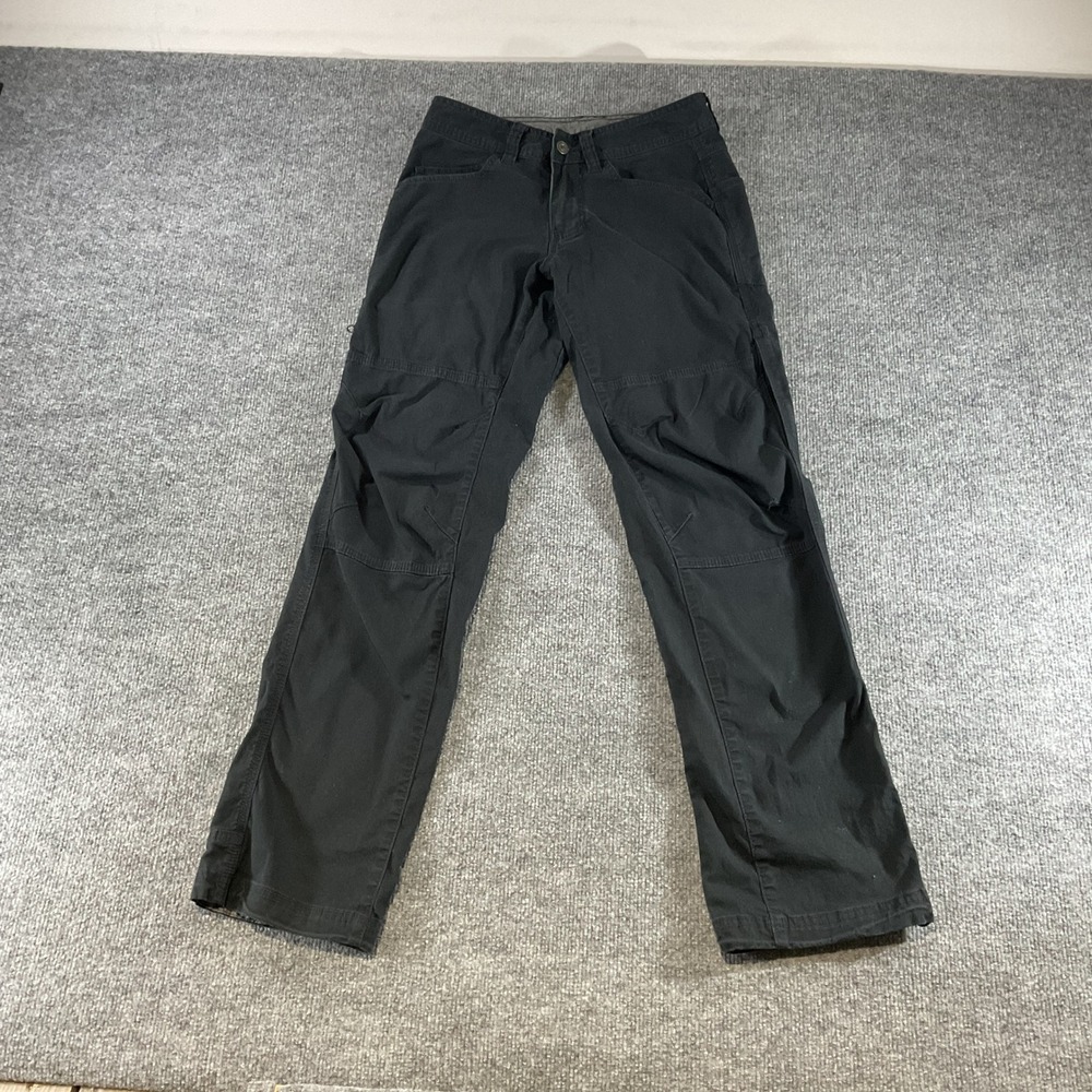 Prana Zion Mens Black Climbing Hiking Pants 28x32 Straight Leg Outdoor Trousers